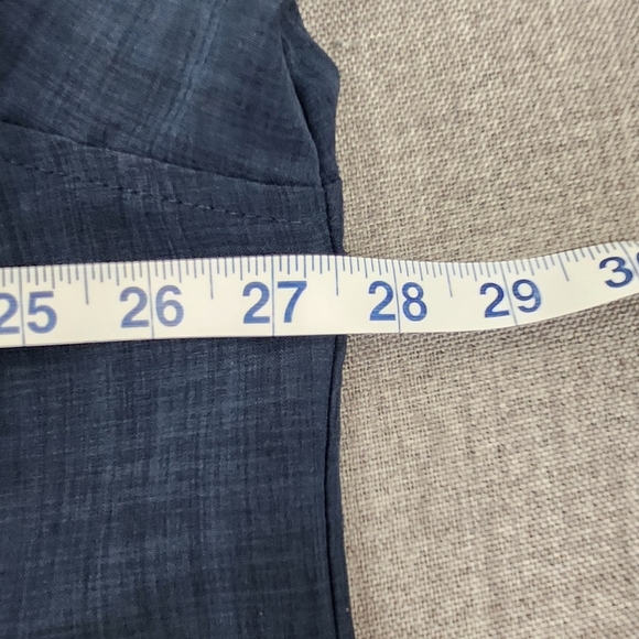 Orvis Polyester Summer Style Navy Blue Button Down Double Pocket Casual Shirts. - Picture 3 of 6